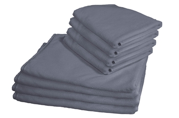 8 st handdukar - Microfiber - Antracitgrå - Borg Living